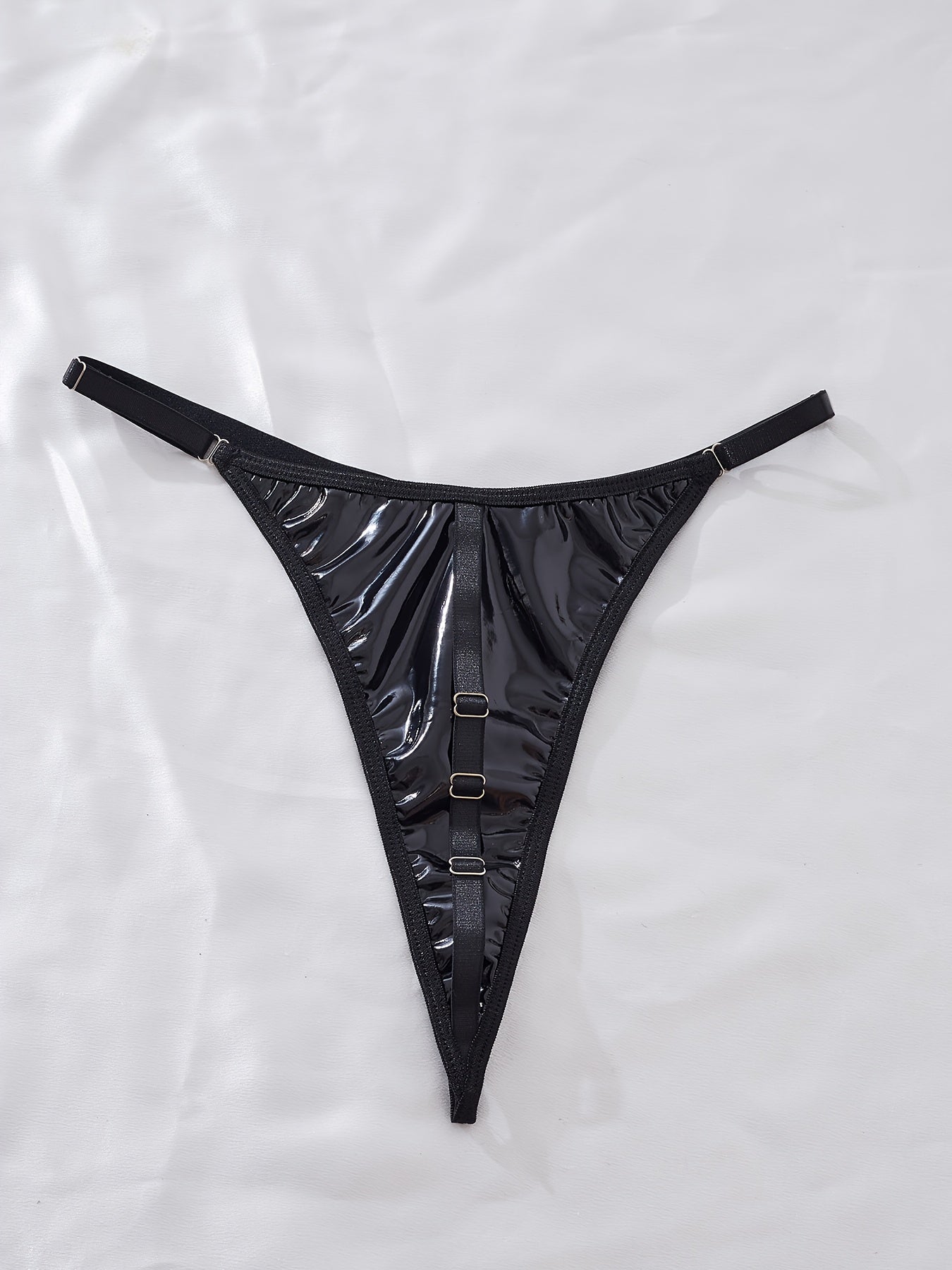 طقم لانجري جلد PU أنيق