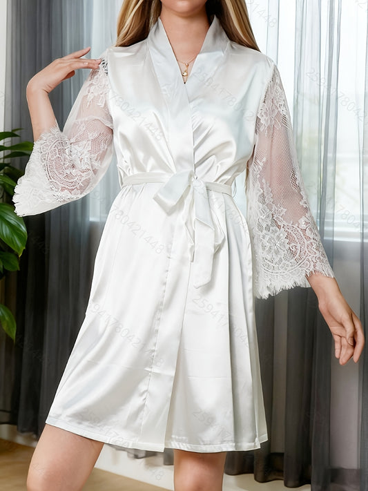 روب نسائي أنيق بأكمام دانتيل