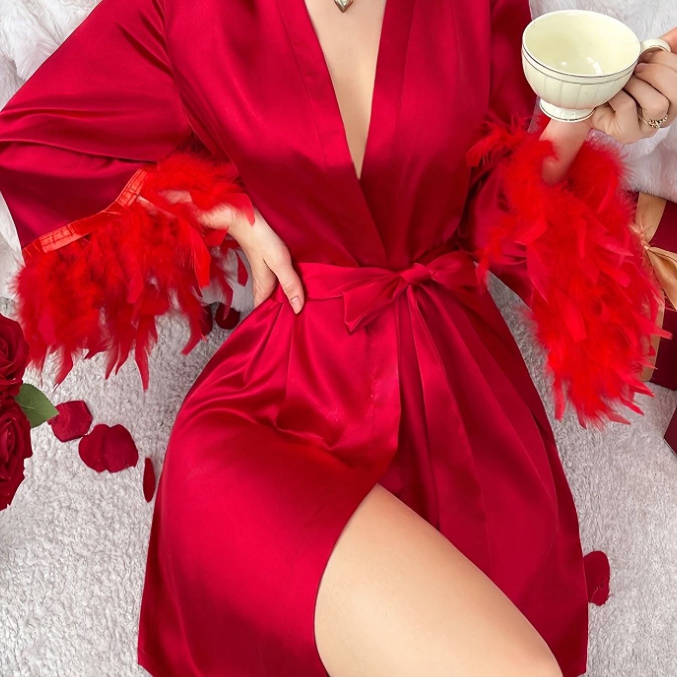 روب نسائي ساتان أنيق