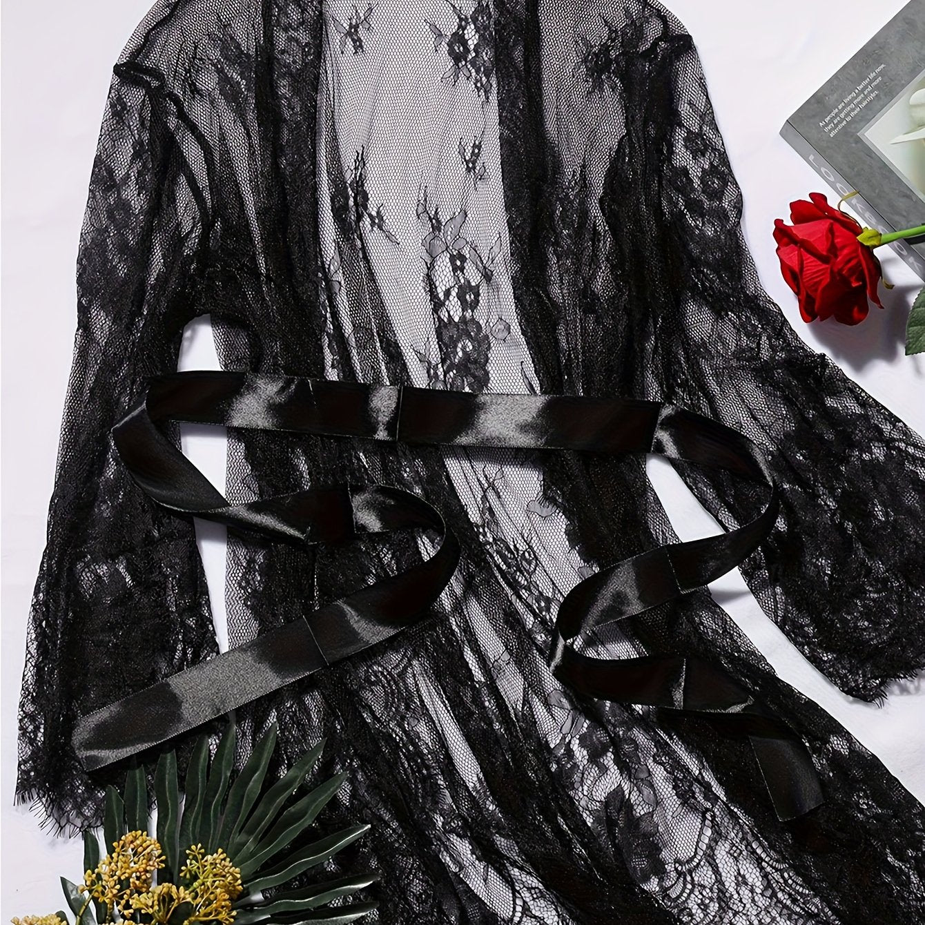 فستان نائم نسائي أسود أنيق