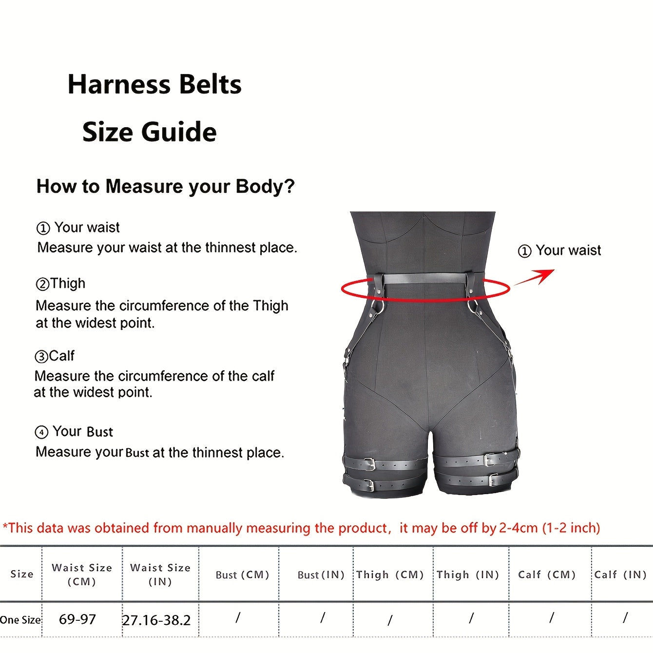 حزام فخذ نسائي PU