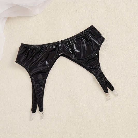 طقم حزام كاحل وشفاف للنساء