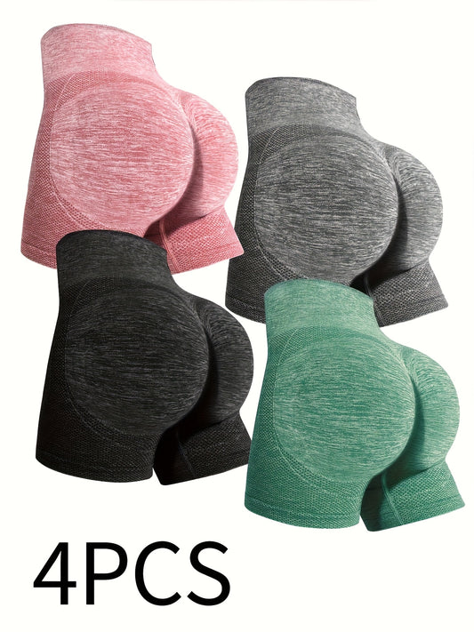 شورتات نسائية عالية الخصر 4 قطع
