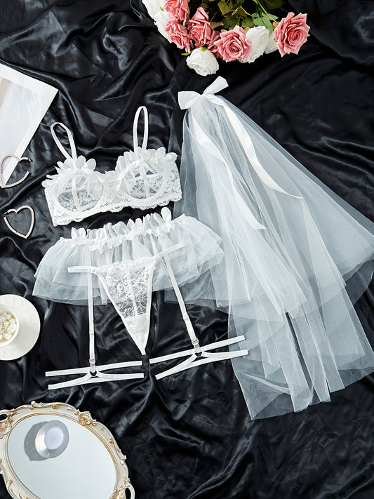 مجموعة لانجري زفاف أنيقة