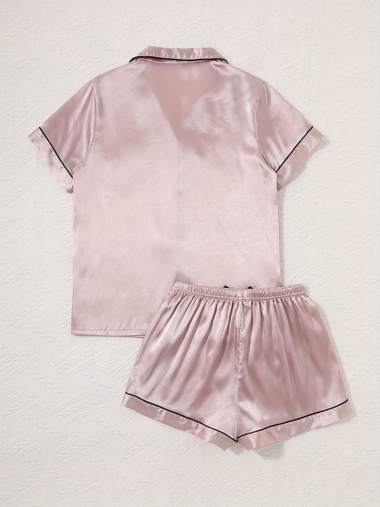 طقم بيجاما من الساتان