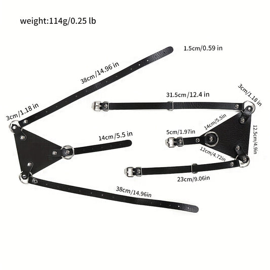 كورسيه لنجري - جلد صناعي أسود