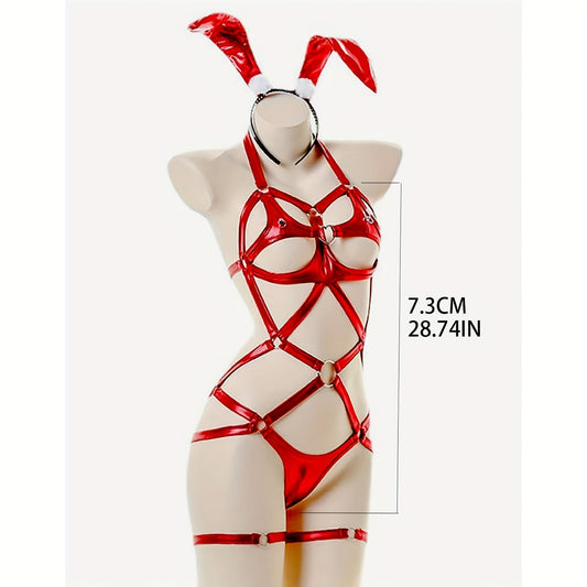 مجموعة ملابس داخلية جلدية من PU