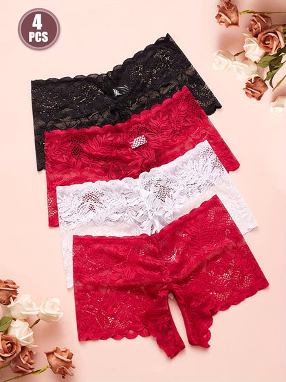 طقم ثونغ دانتيل نسائي