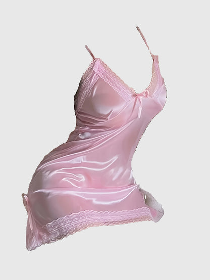 فستان نوم دانتيل مع حمالات