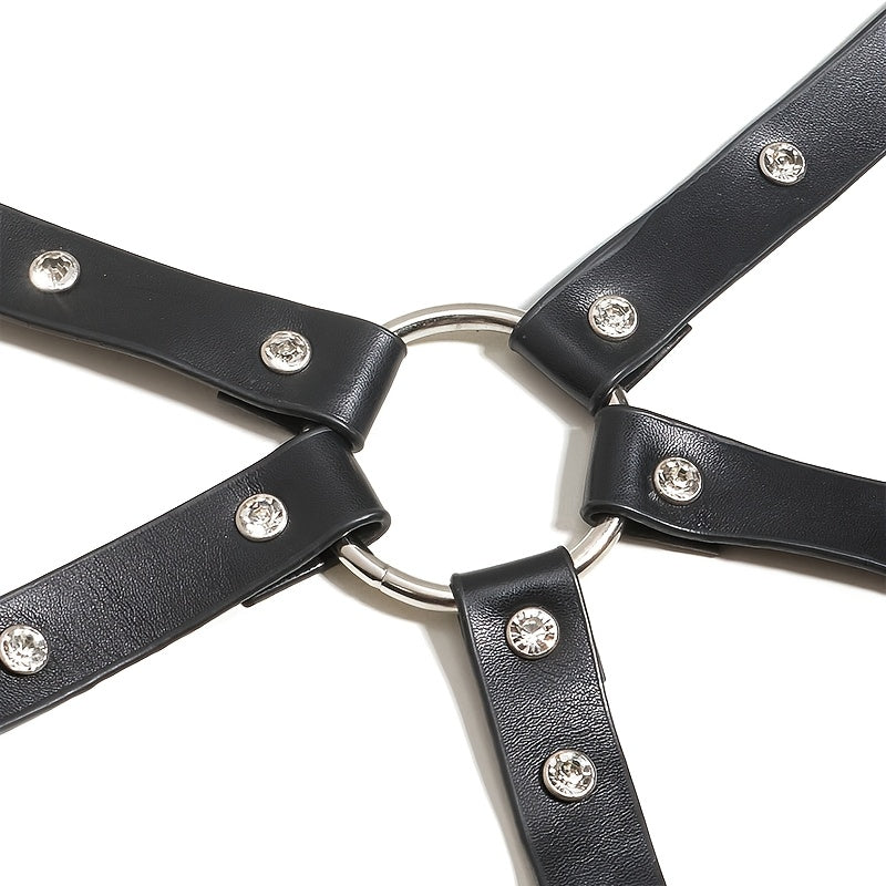 طقم طوق ومعاصم جلدية للبالغين