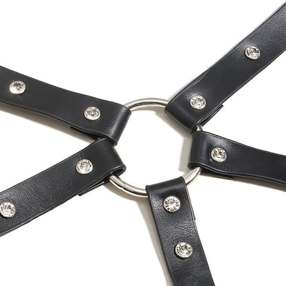 طقم طوق ومعاصم جلدية للبالغين