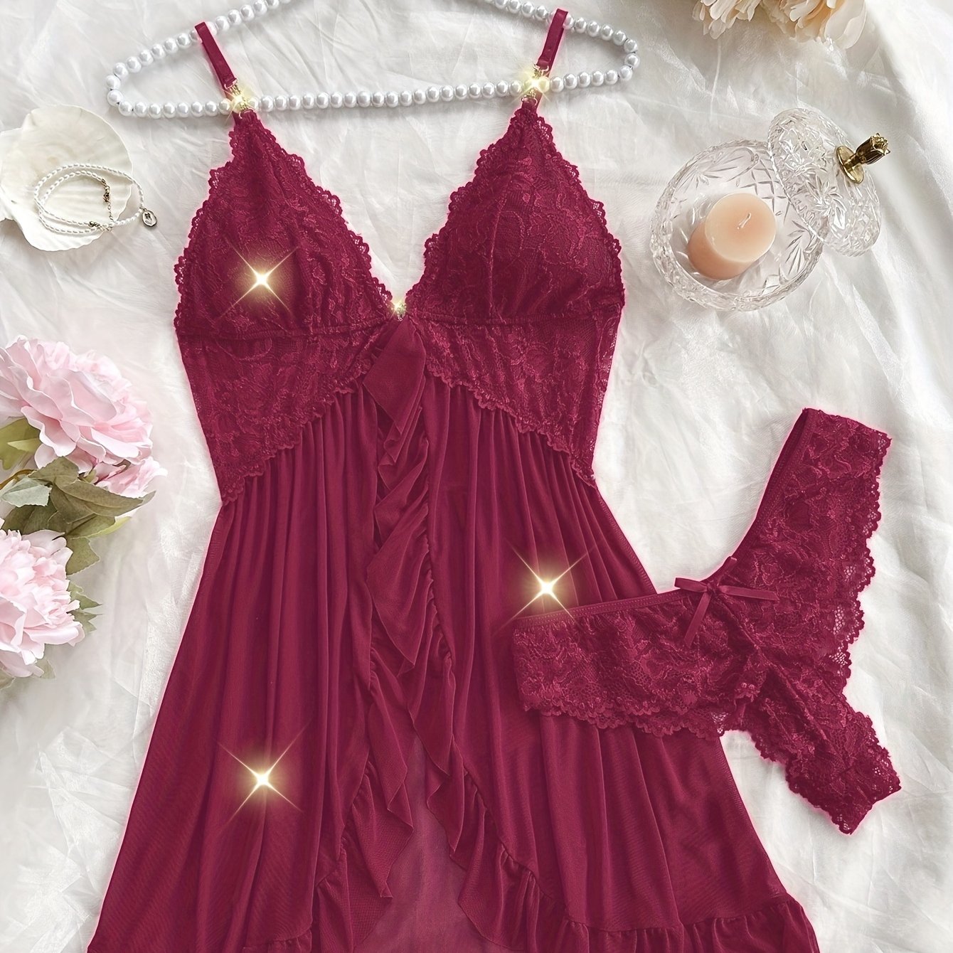 طقم نوم رومانسي