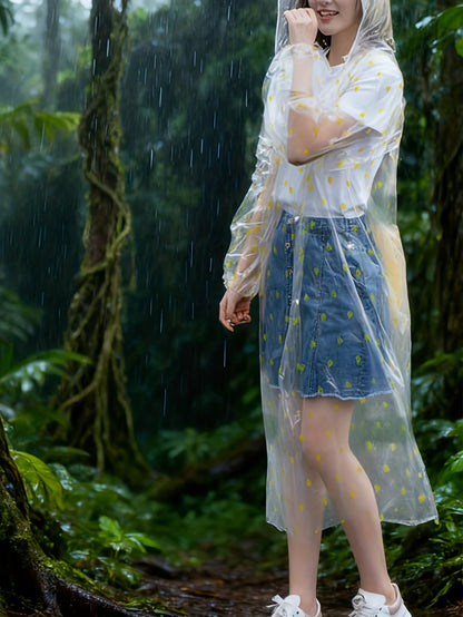 معطف مطري نسائي شفاف