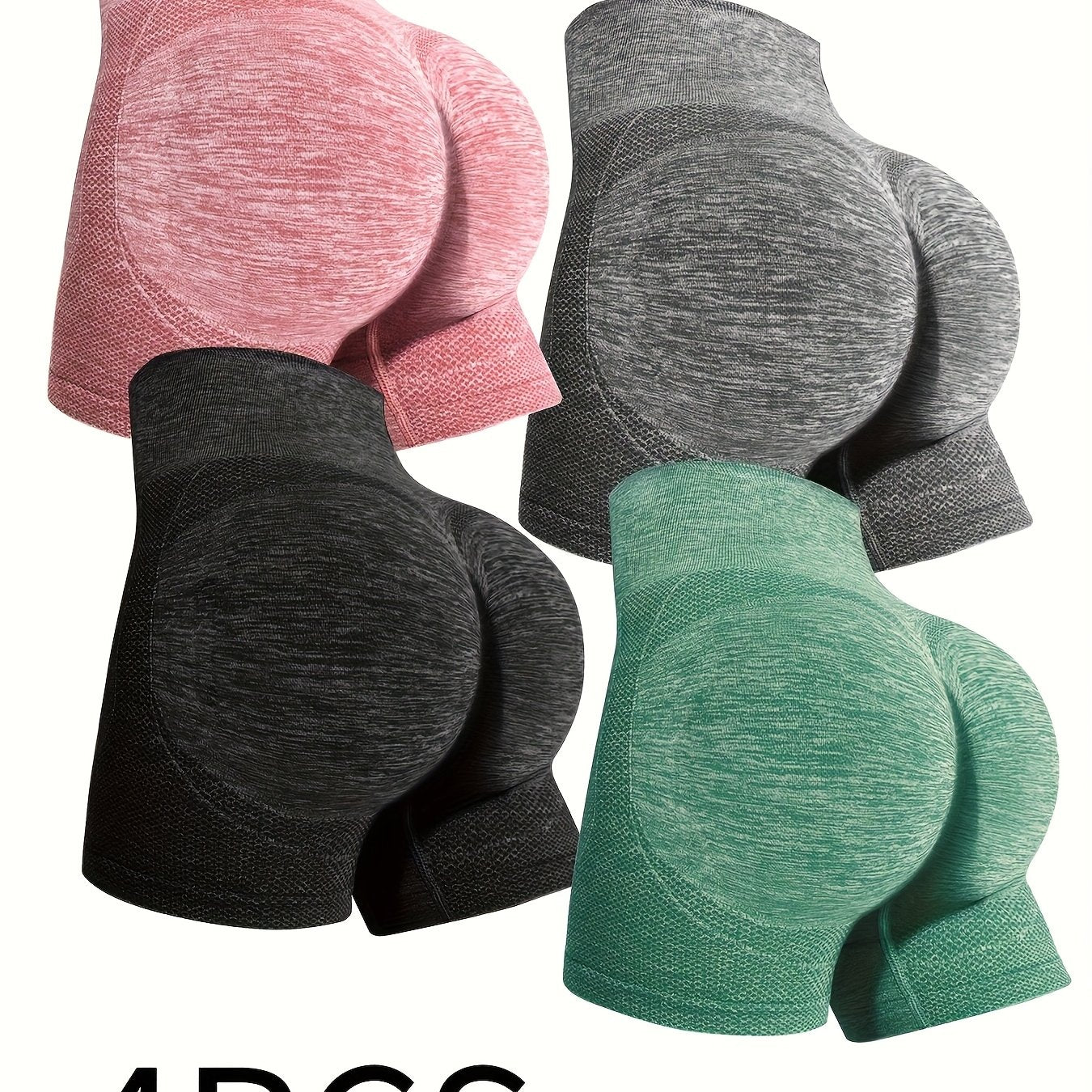 شورتات نسائية عالية الخصر 4 قطع