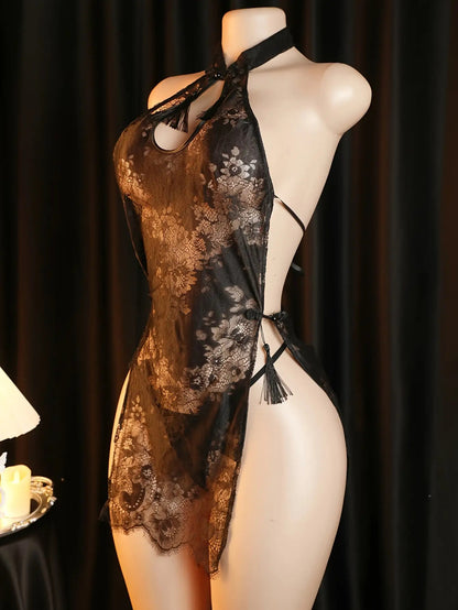 طقم ل lingerie شفاف فاخر