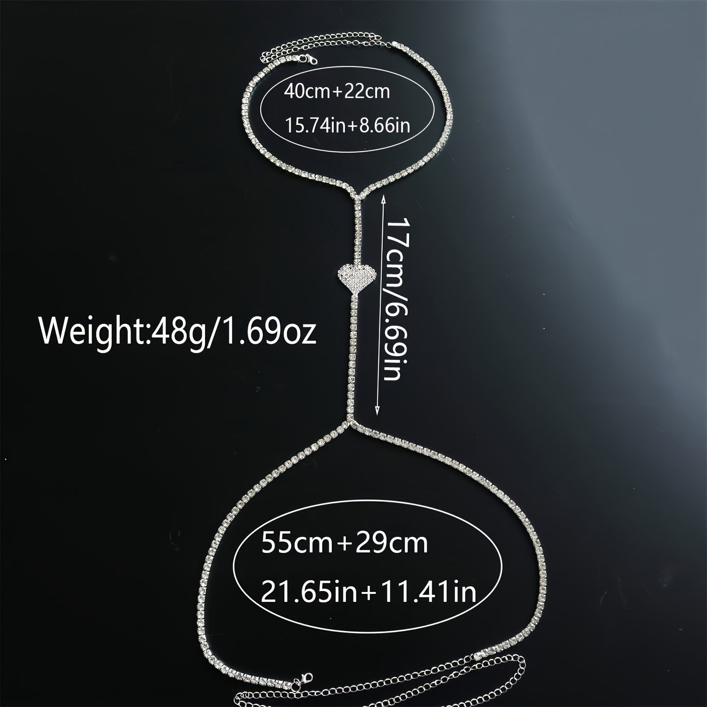 قلادة القلب المتألقة - إكسسوار فريد