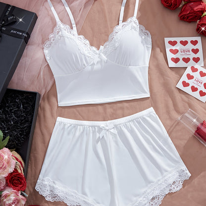 طقم بيجامة نسائية بلون خمري