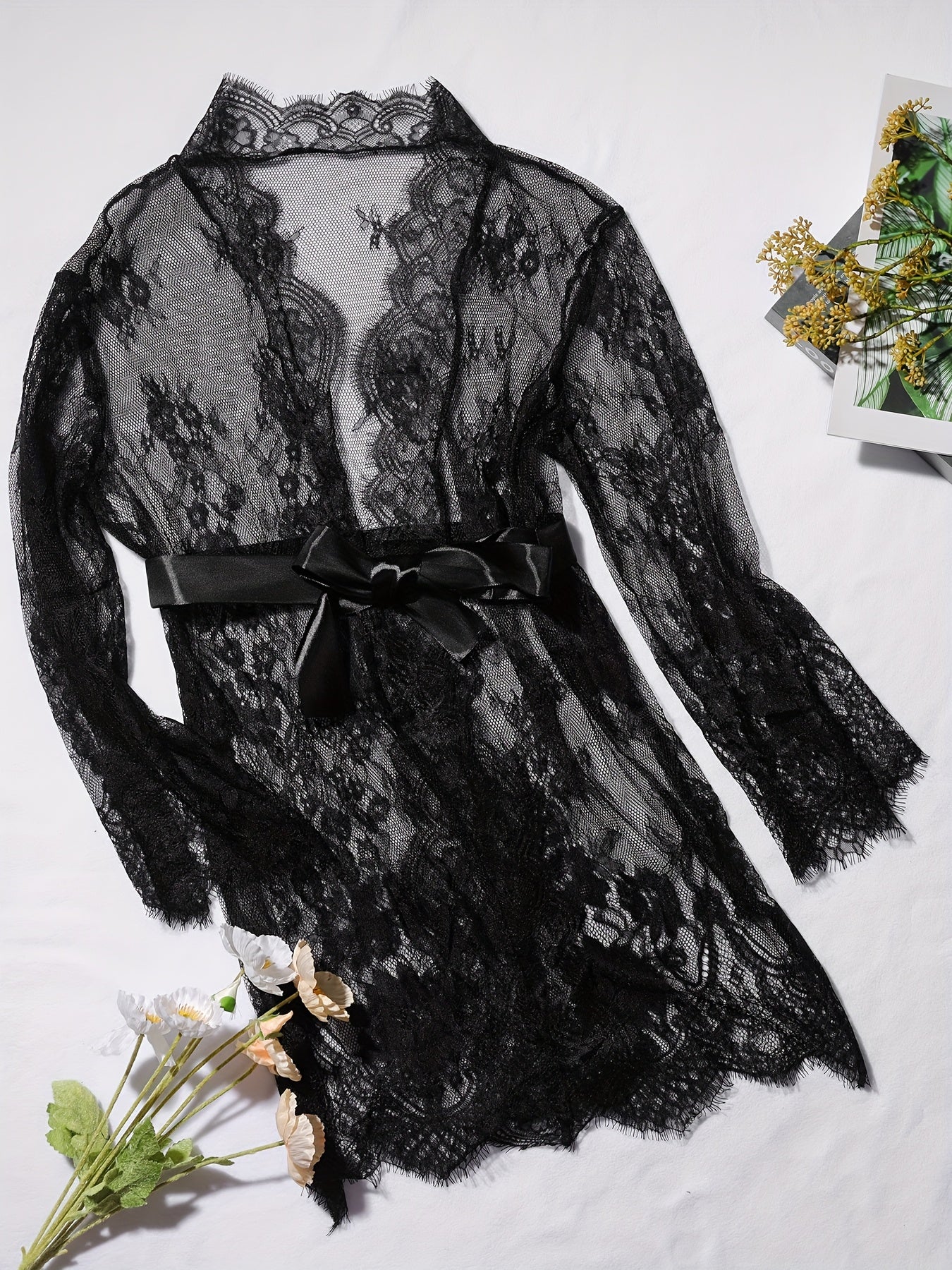 فستان نائم نسائي أسود أنيق