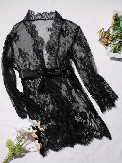 فستان نائم نسائي أسود أنيق