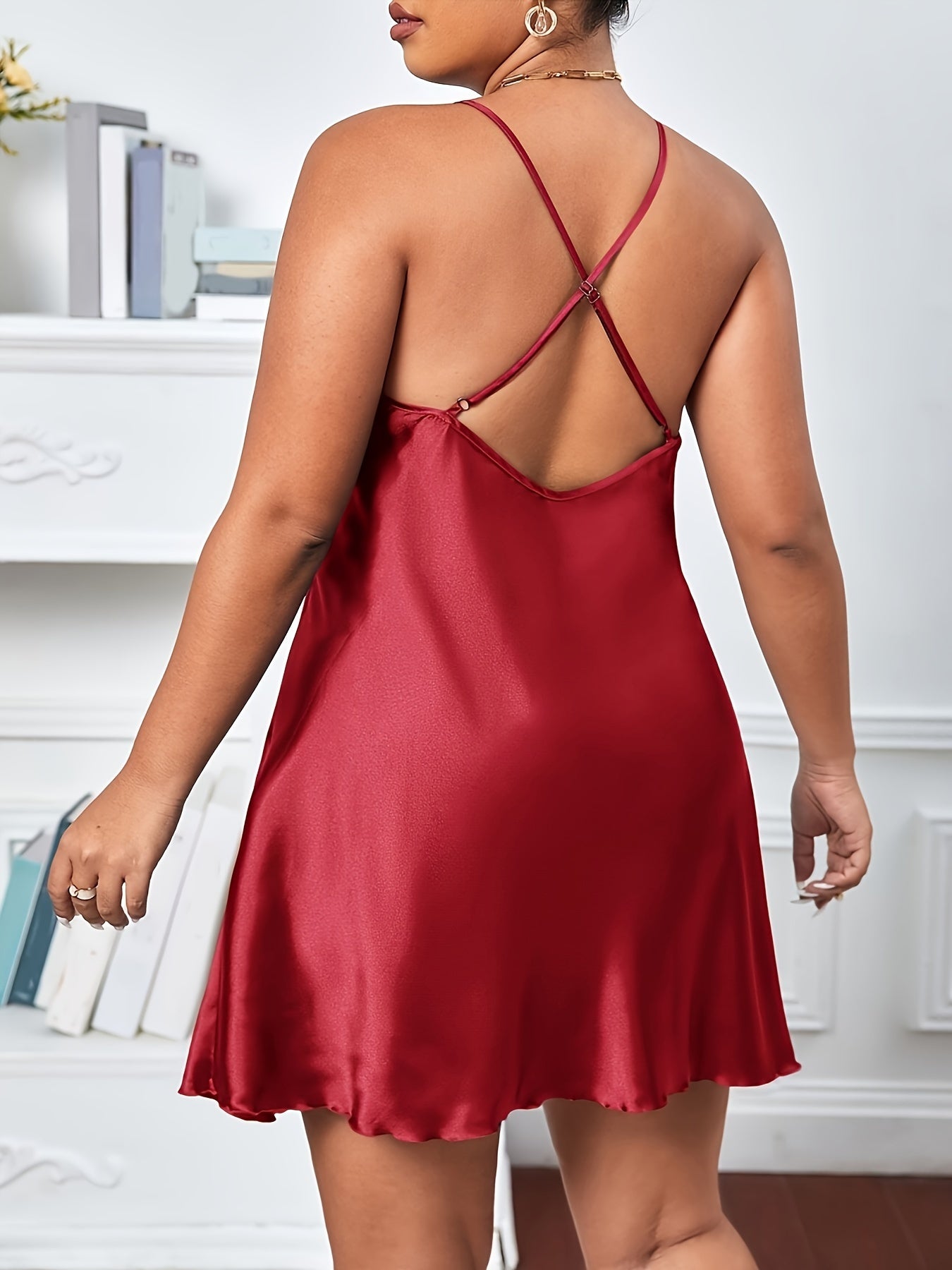 فستان نوم نسائي ممتلئ الأناقة