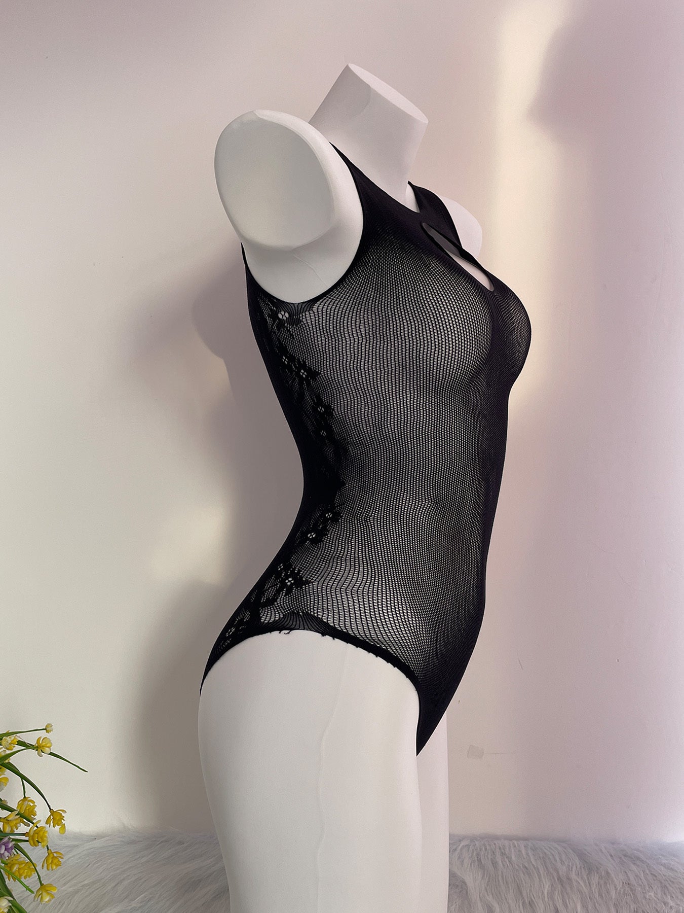 بودي ستوكينغ شبكي للنساء - مقاس كبير