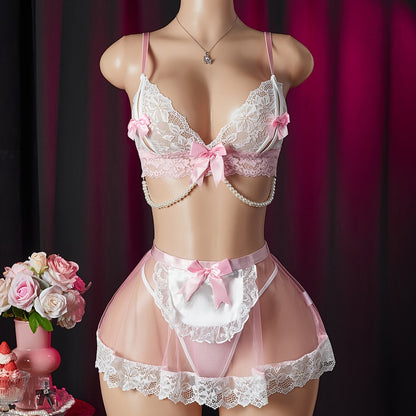 فستان نسائي بكاميسول مثير باللون الوردي