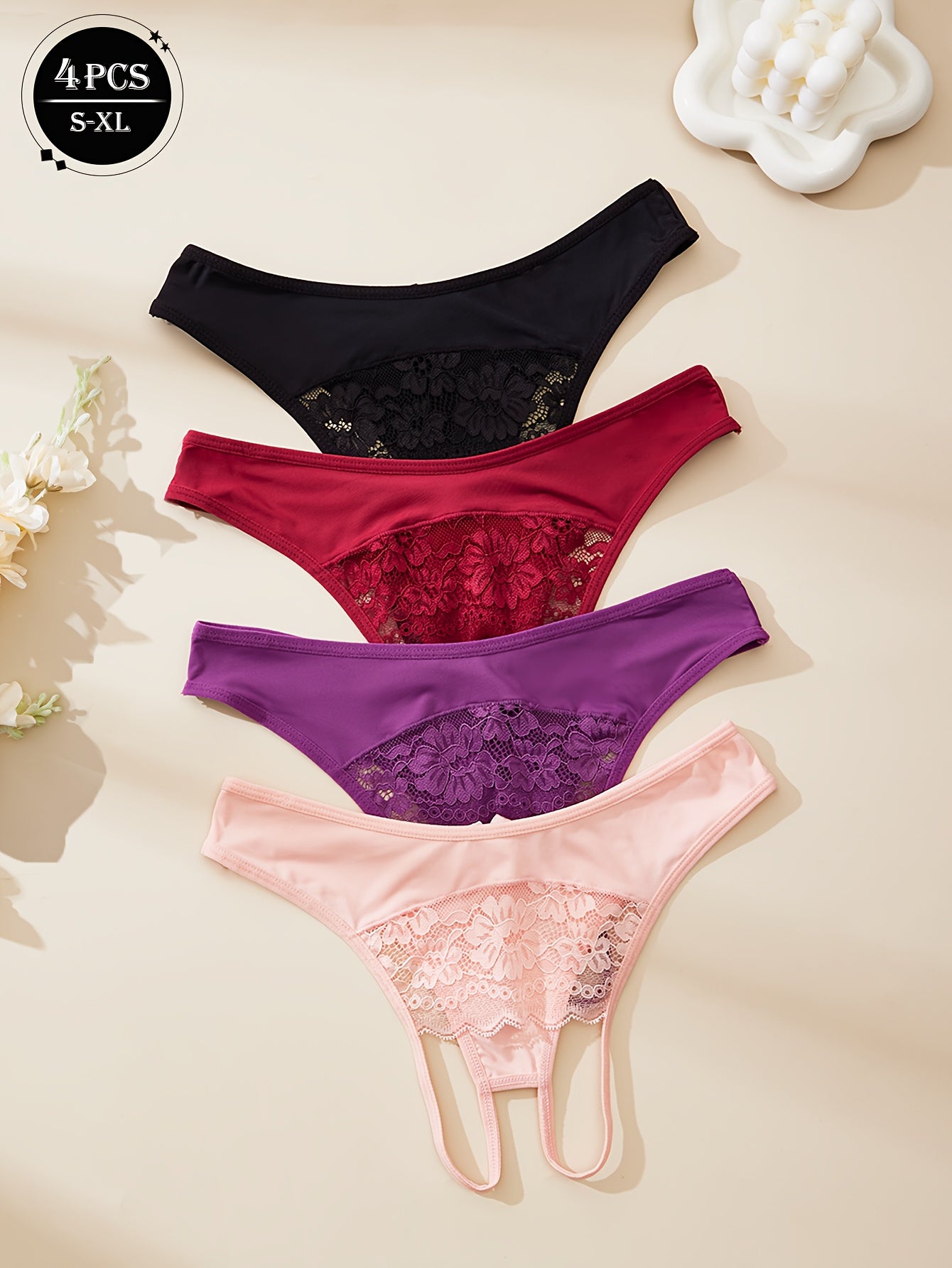 4 قطع شورت نسائي جاكارد