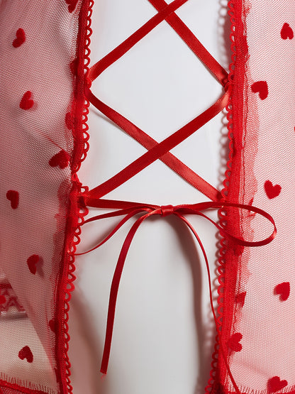 فستان شفاف بتصميم قلب