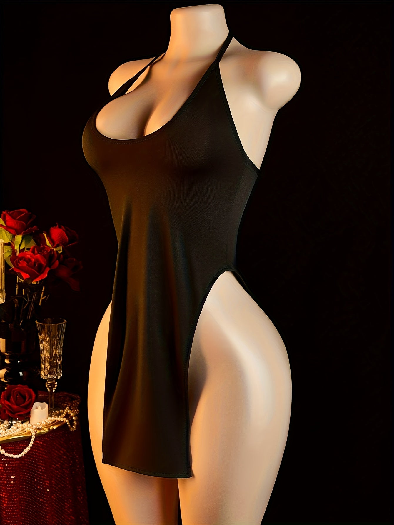 فستان سهرات مكشوف الظهر