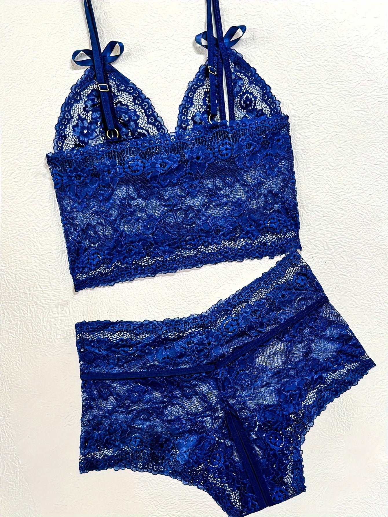 طقم لانجري دنيم مزخرف