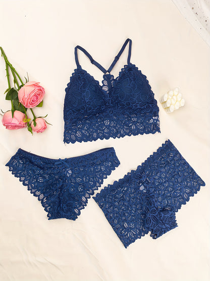 مجموعة لانجري نسائي دانتيل