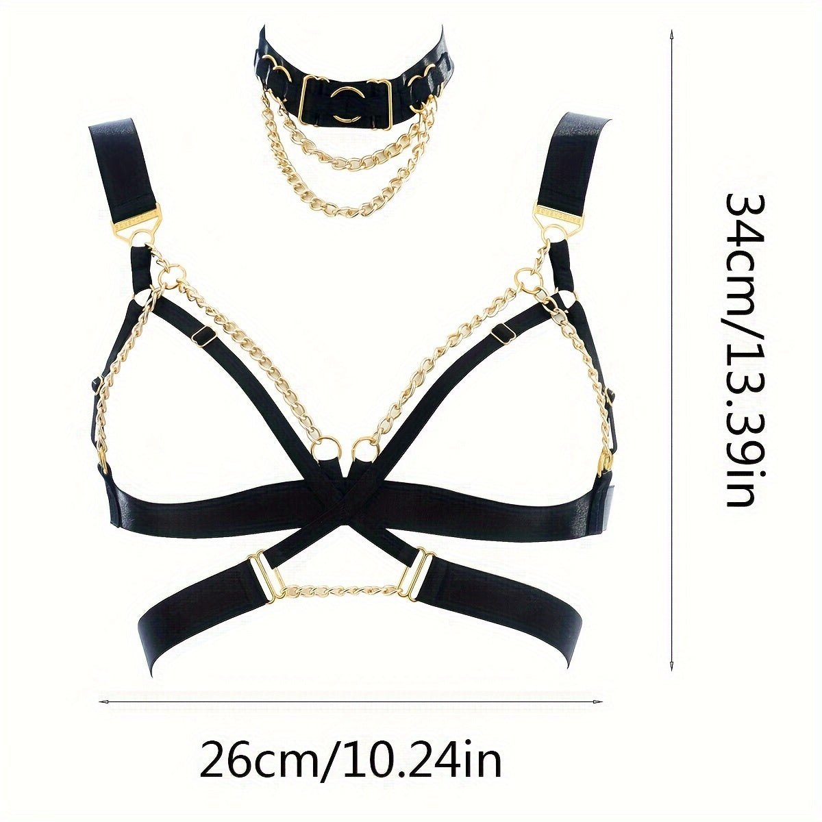 لانجري نسائي مثير مع سلسلة متعددة الألوان