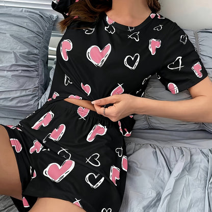 طقم بيجاما بكم قصير