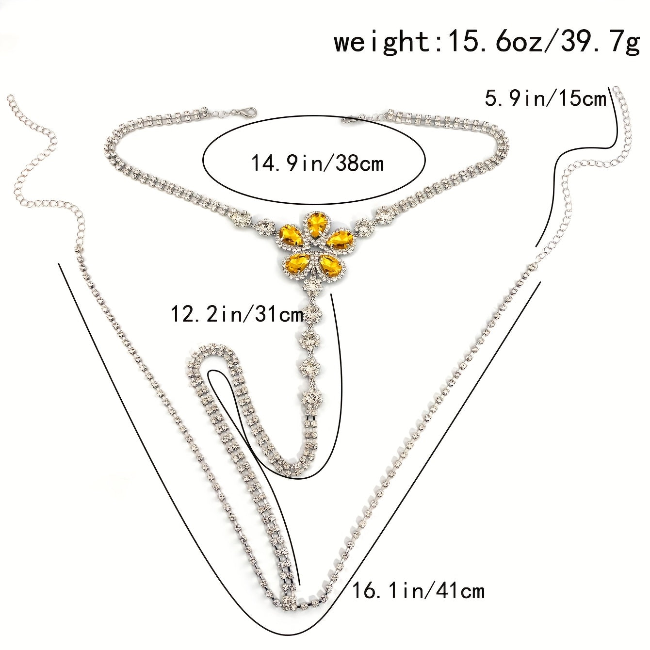 سلسلة جسم زهور زاهية