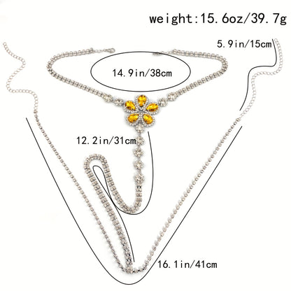 سلسلة جسم زهور زاهية