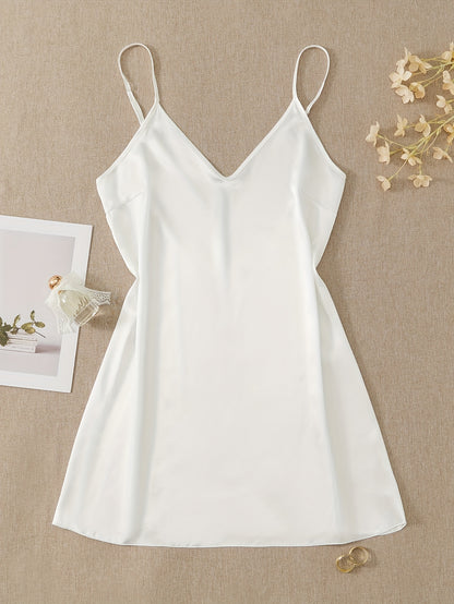 فستان نوم دنيم بحواف دانتيل