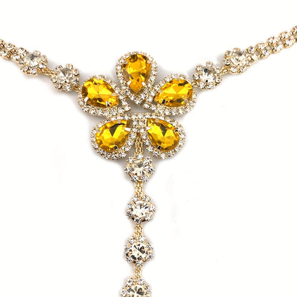 سلسلة جسم زهور زاهية