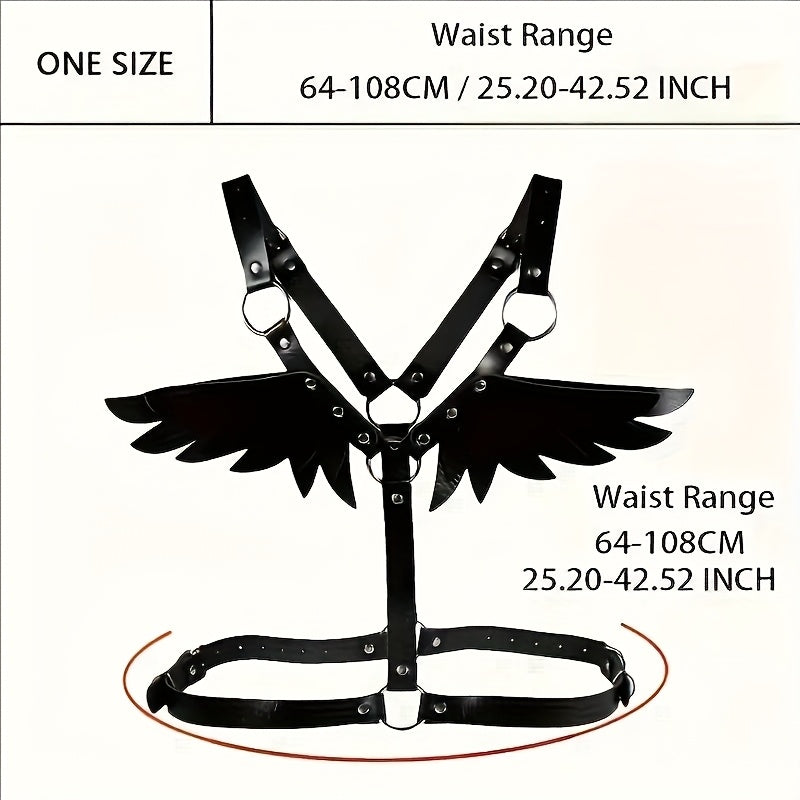 حزام بأجنحة ملاك أسود/أبيض/وردي/أحمر