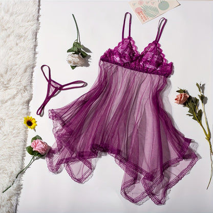 طقم نوم أنيق باللون البنفسجي