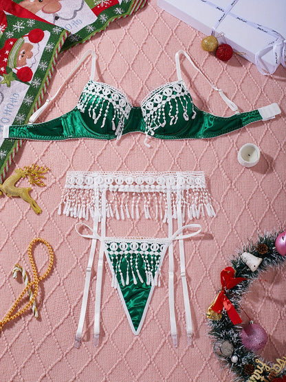 طقم lingerie عيد الميلاد للنساء