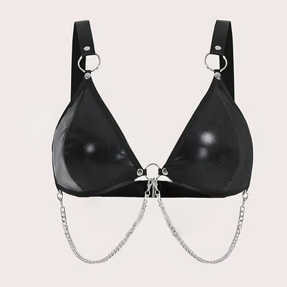 صدرية نسائية مثيرة من الجلد الصناعي