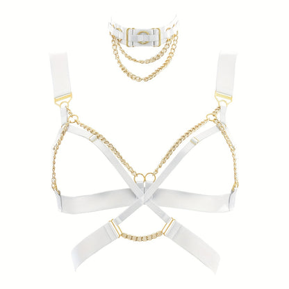 لانجري نسائي مثير مع سلسلة متعددة الألوان