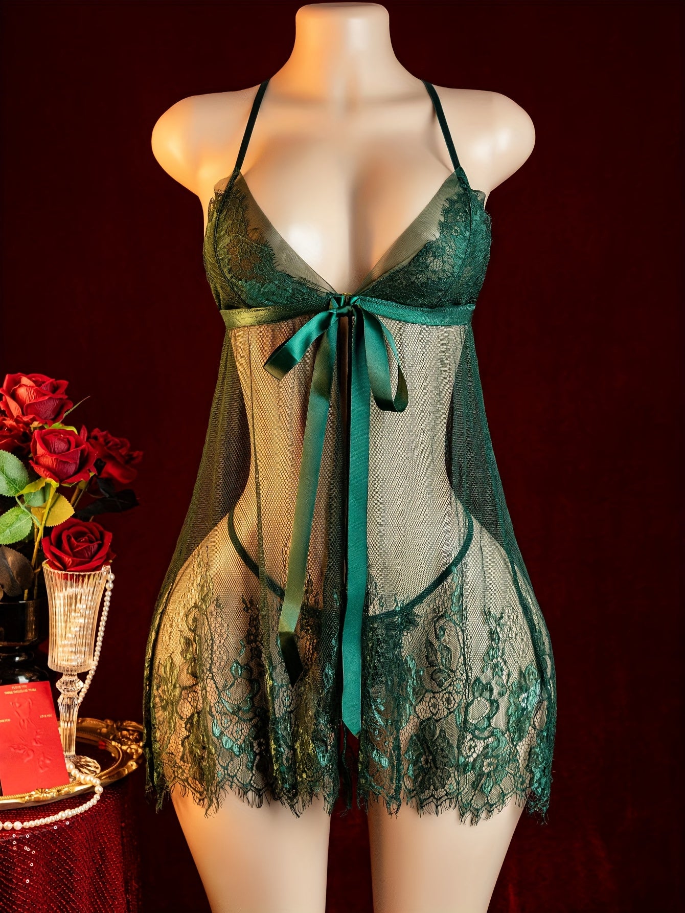 فستان نوم مثير للنساء مقاس كبير