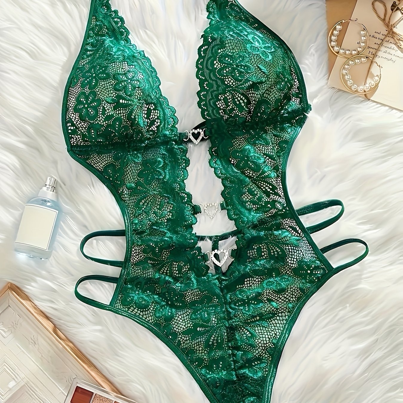 بودي سوت دانتيل فاخر - (توصيل سري ومجاني 📦)