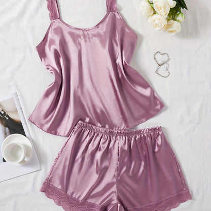 مجموعة نوم نسائية مع حمالات سباجيتي