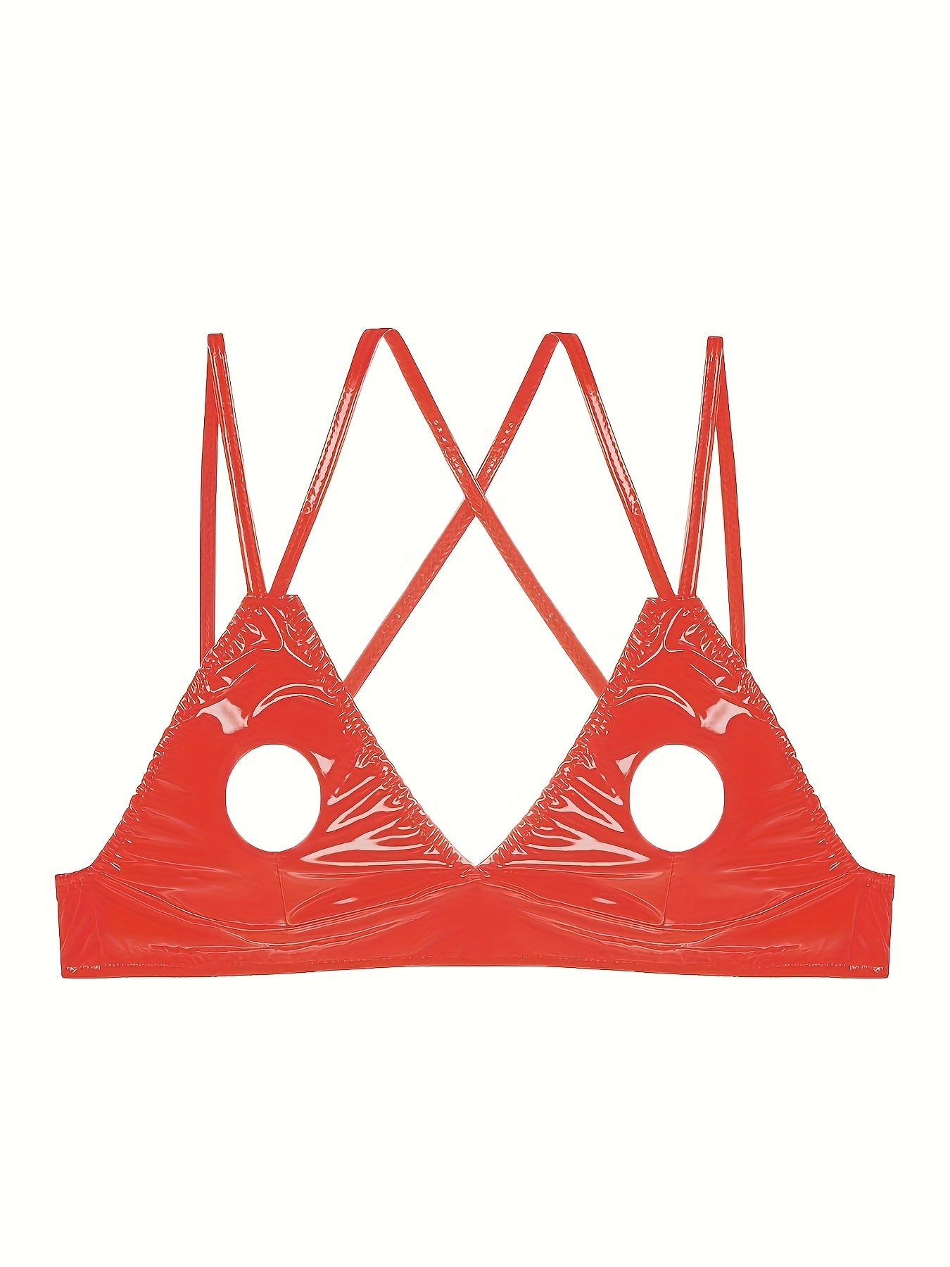 توب كاميسول جلد PU أسود للنساء