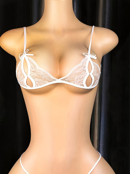 طقم لانجري رومانسي أبيض