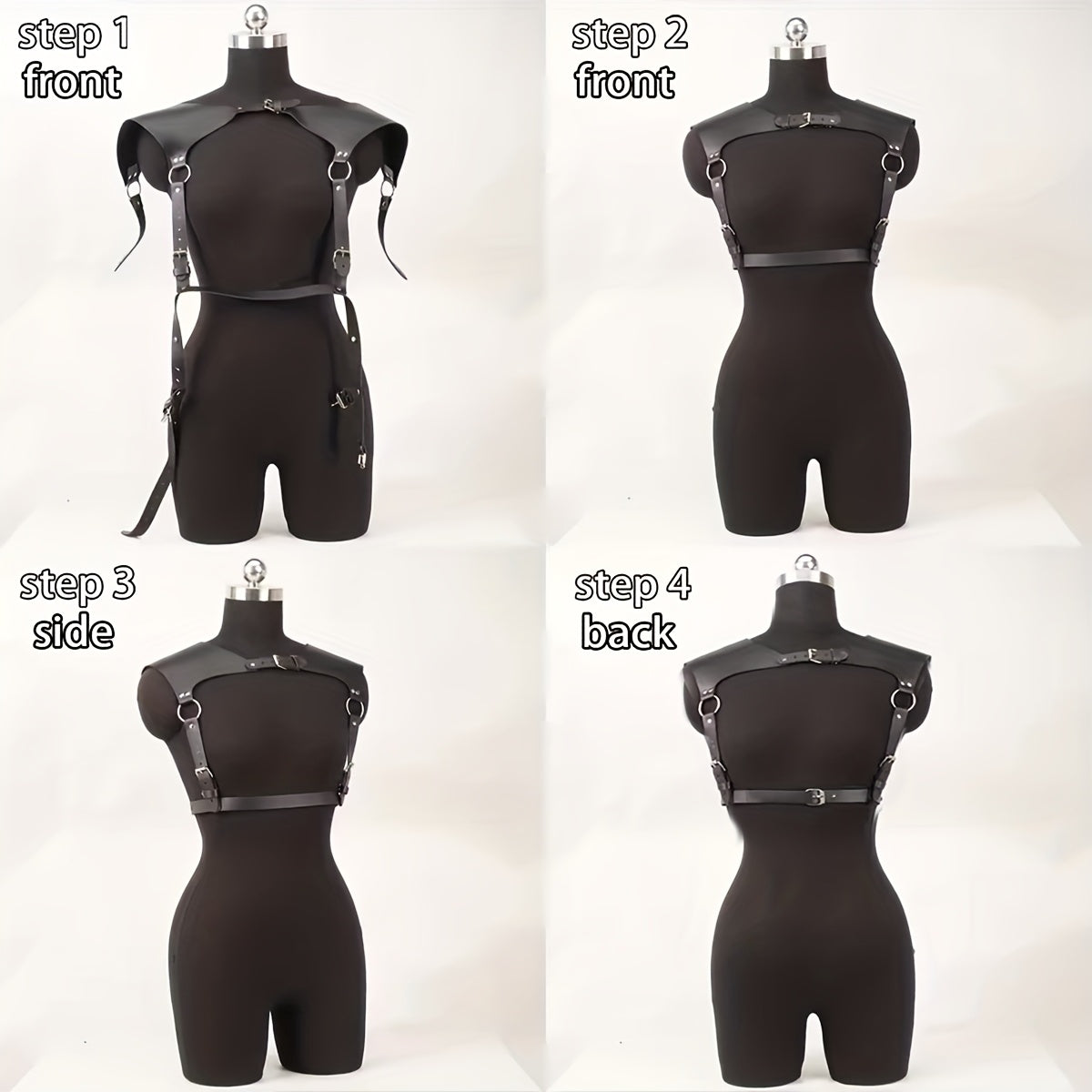 صدرية نسائية جلد صناعي أسود