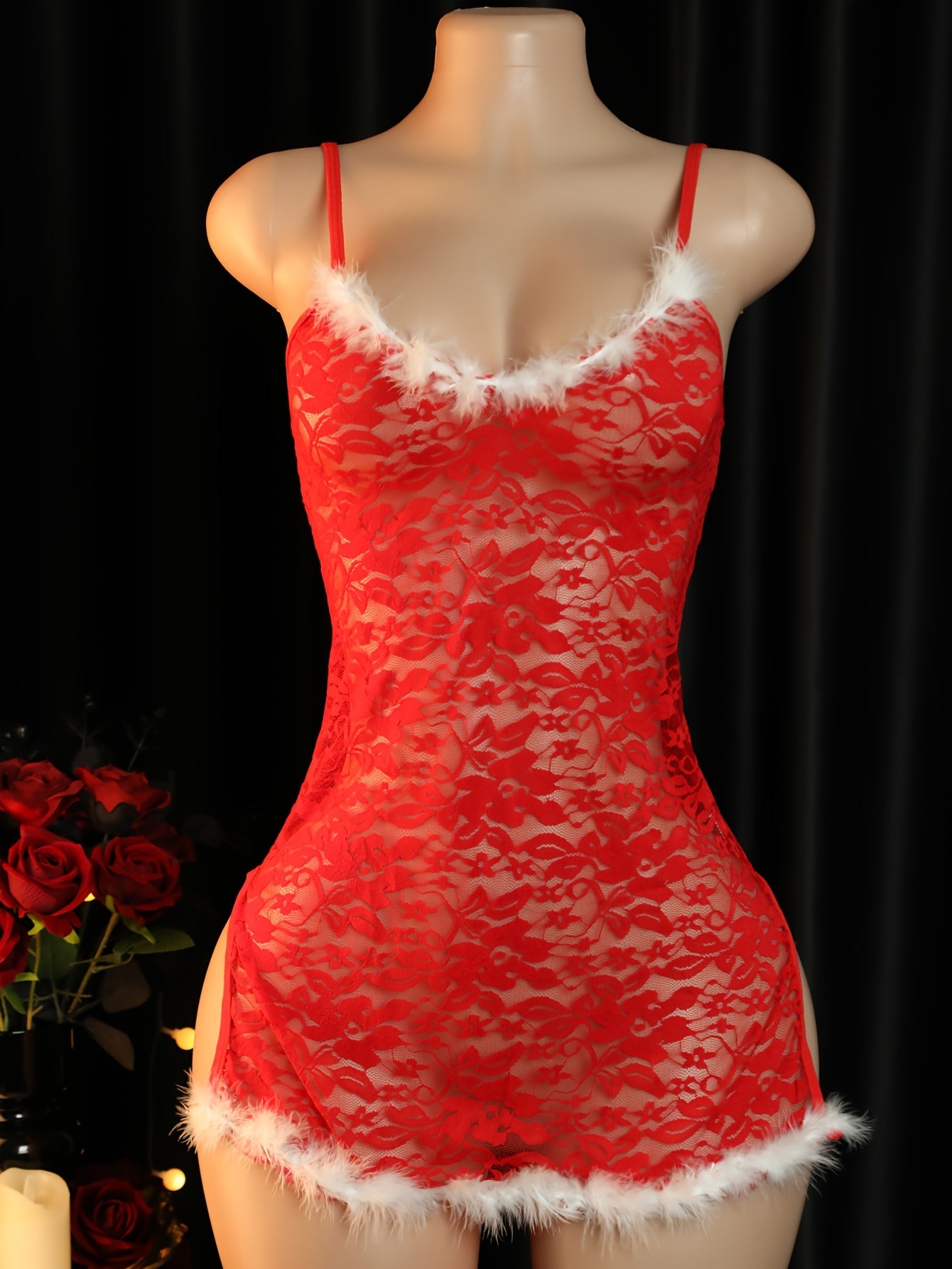 فستان شفاف متباين