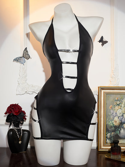 فستان شبه عاري بسحاب V